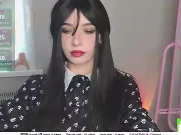 sweetuniporn — Welcome to my room!  im back! try 66/100/160/333*(**) // GOAL: unbutton me and squeeze tits [155 tokens left] #young #18 #goth #cosplay #shy